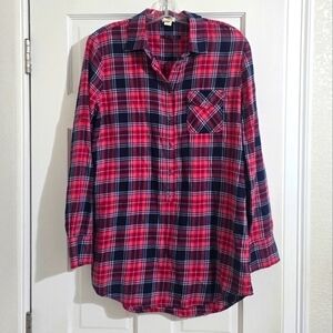 J. Crew Women Long Sleeve Plaid Flannel Shirt  Size S